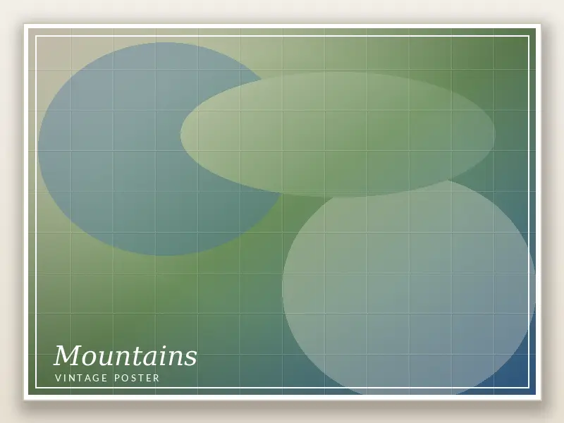 Mountain Vintage Poster Composition 2