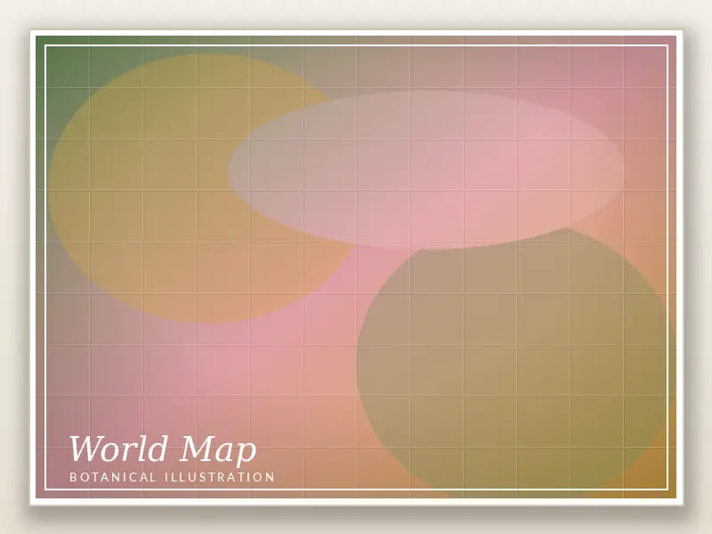 World Map Botanical Illustration 2