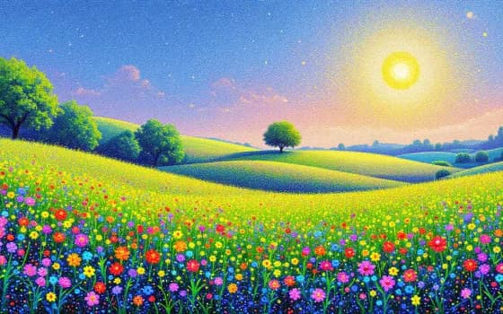 Pointillism visual style preview